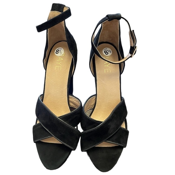NEW RAYE Revolve Hedi Black Suede Platform Heels Sz. 8.5 - Picture 3 of 10